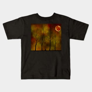 Autumn night sky Kids T-Shirt